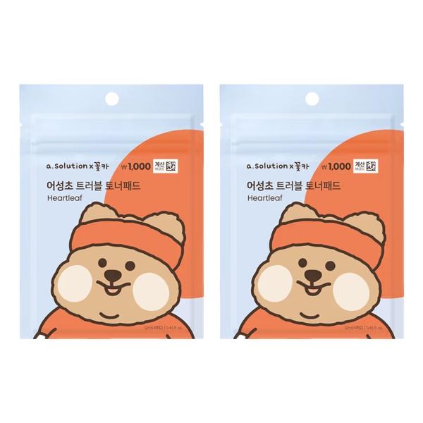 A Solution Eoseongcho Trouble Toner Pads 4 Sheets X Flower Car