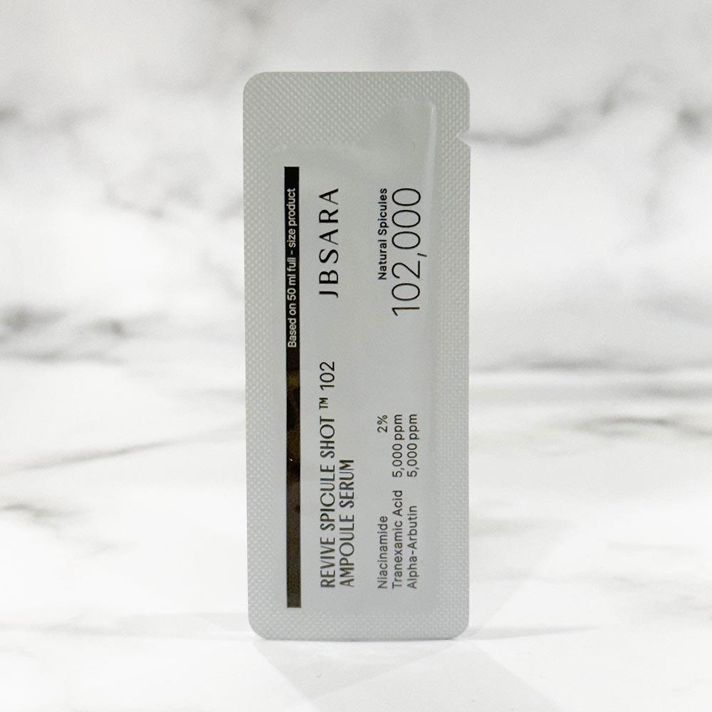 Jbsara Revive Spicule Shot 102 Ampoule Serum 1g + Niacinamide 20 Glow Serum 1g