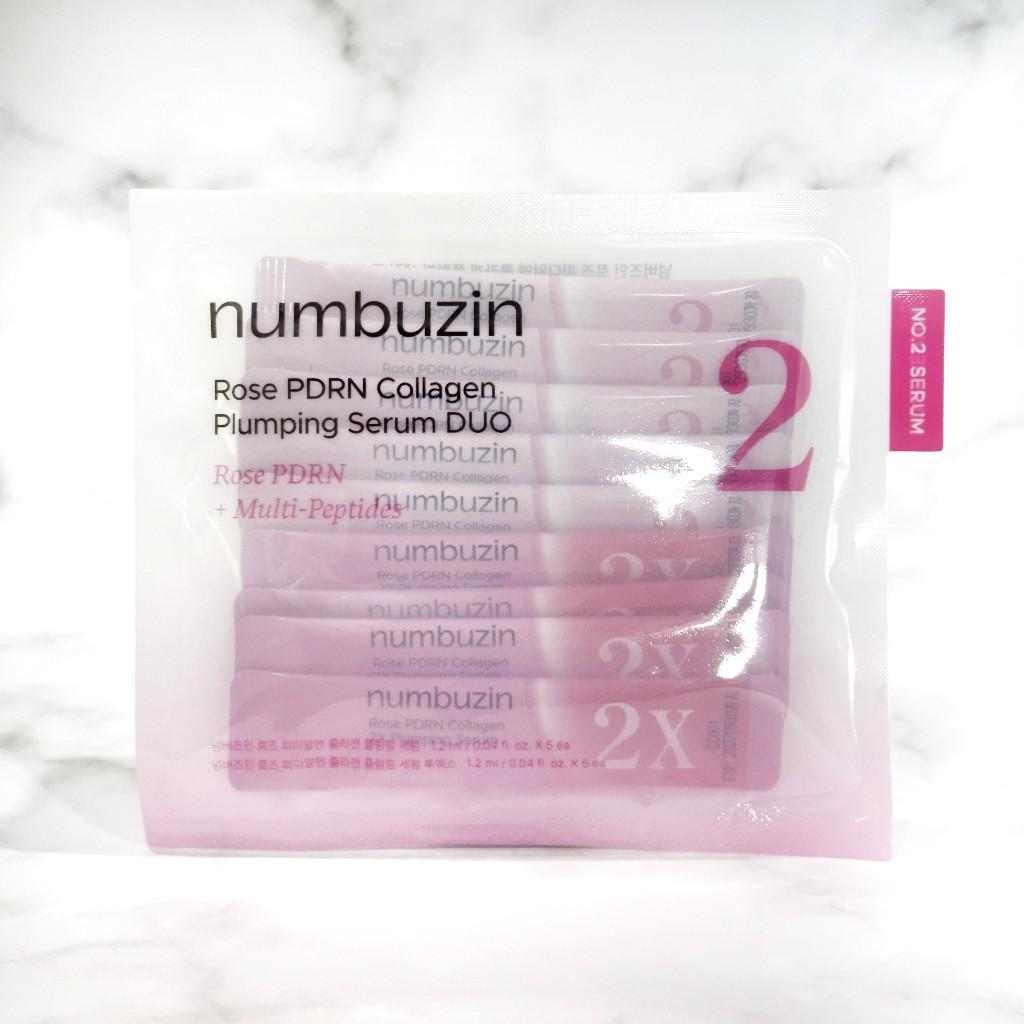 Numbuzin No.2 Rose Pdrn Collagen Plumping Serum Duo (mild 1ml 5ea + Intensive 1ml 5ea)