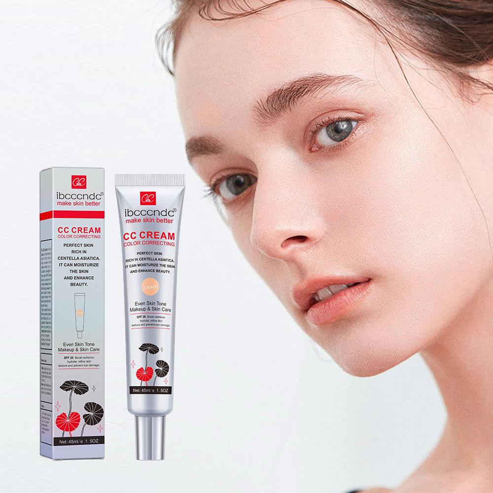 Corretivo Cc Cream 45ml Facial Centella Asiatica Reparador Bb Cream Corretivo Natural Clareador Base Líquida Cosméticos
