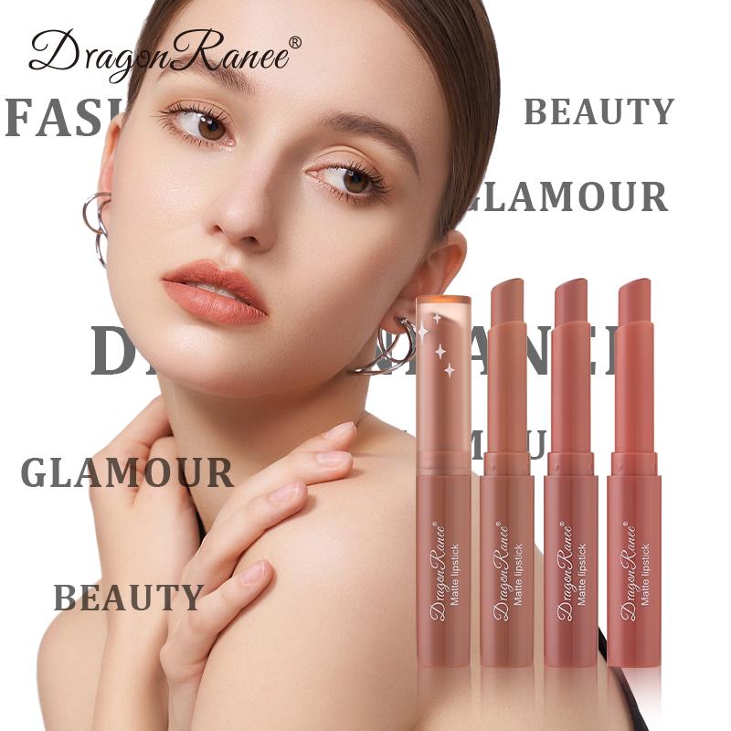 Dragon Ranee Matte Lip Crayon Batom Com Ponta Angular Não Pegajoso Easy Glide Estilo Europeu Pasta De Feijão Nude Cor Hi