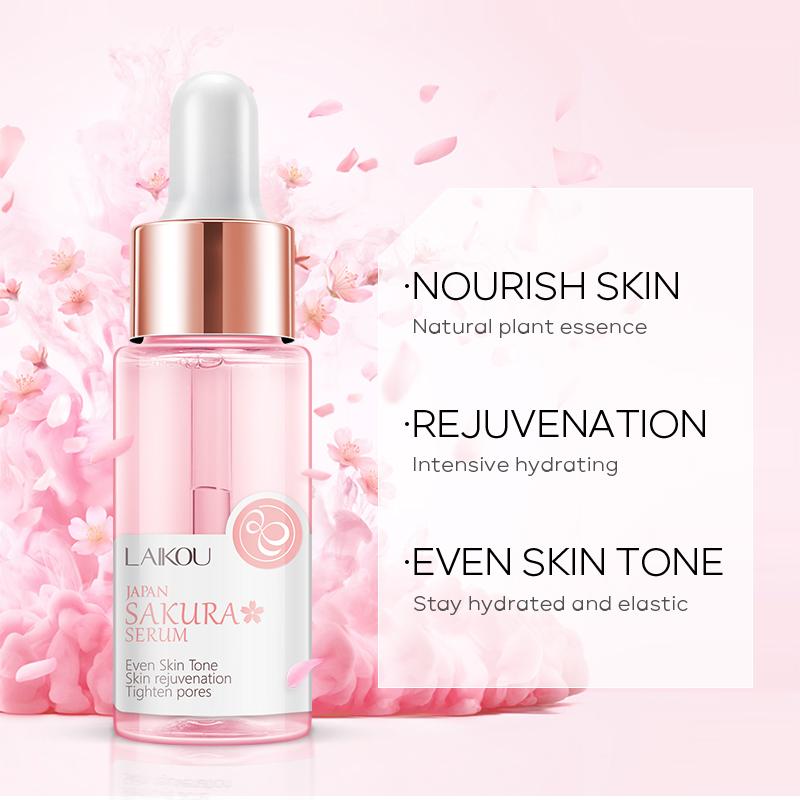 Laikou Sakura Sunscreen Rejuvenation Serum Remove Wrinkle Eye Cream Spf50 4pcs