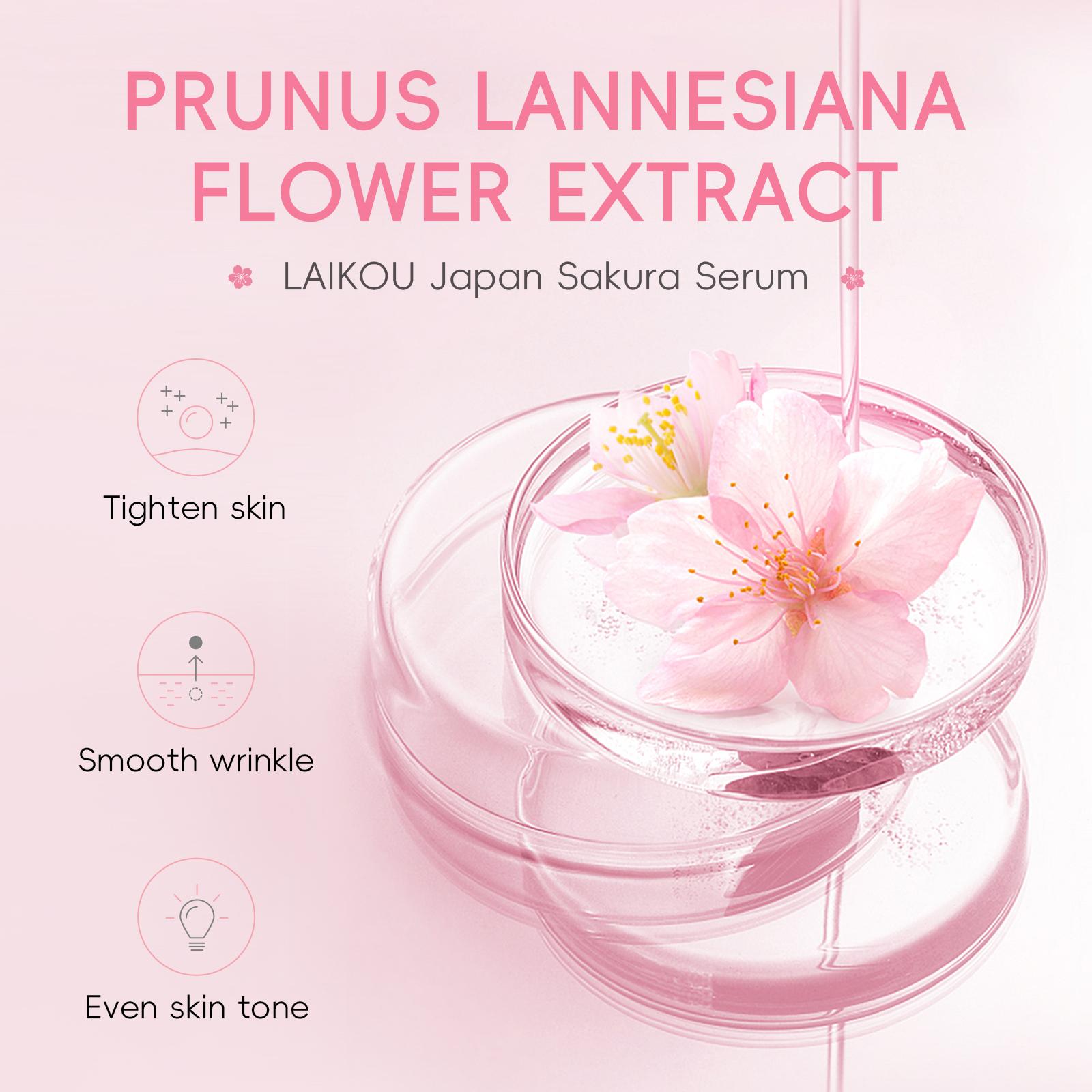 Laikou Japão Sakura Facial Essência De Flor De Cerejeira Remove Manchas Rejuvenescimento Da Pele 17ml