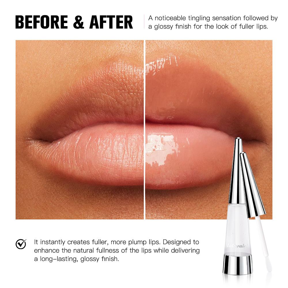 Lakerain Lip Plumper Oferece Brilho E Brilho. Fórmula Não Pegajosa Que Aumenta O Volume Com Um Acabamento Hidratante E