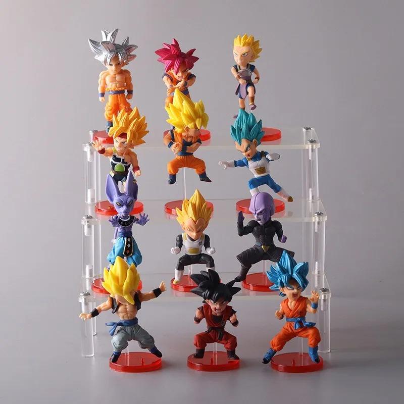 Bandai Dragon Ball Mini Figura Conjunto 12 Pçs 8cm Goku Vegeta Berus Broli Super Saiyan Pvc Modelo Ação Estatueta Coleçã