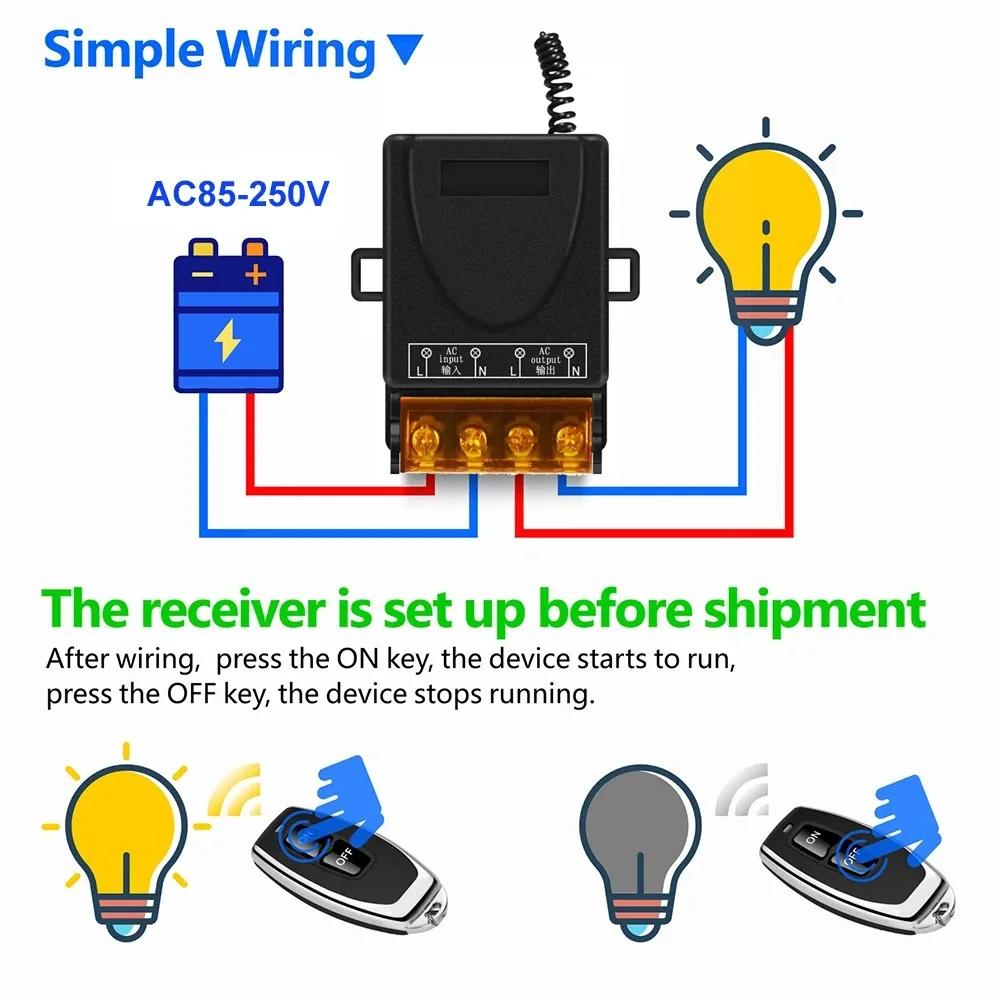 Axus Dc 12V Interruptor Inteligente Transmissor Rf Mini Interruptor De Ponto Receptor Relé 1CH Módulo Receptor Rf 433mhz