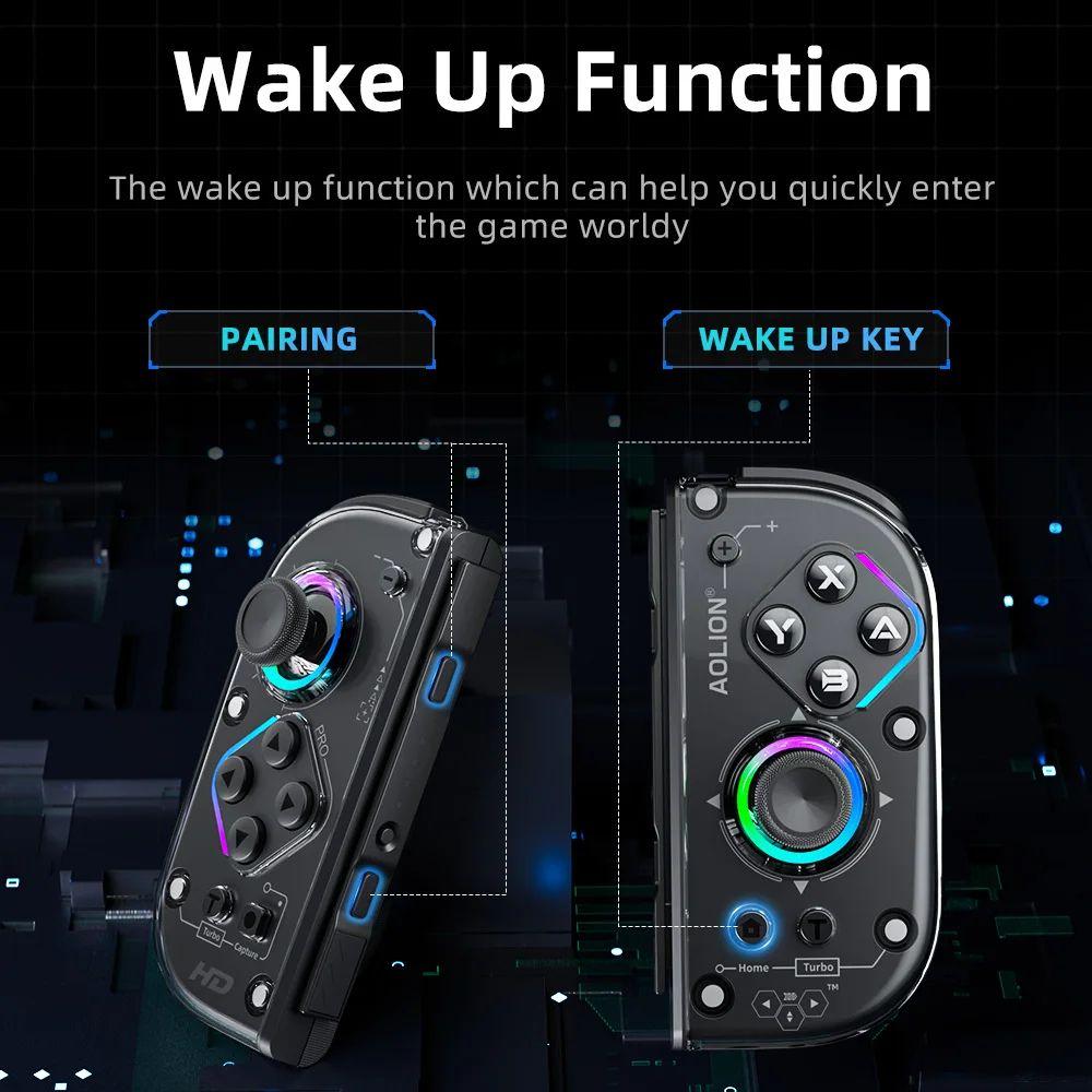 Aolion Controlador De Jogo Sem Fio Dual Hall Joycon Gamepad Joystick Para Nintendo Switch